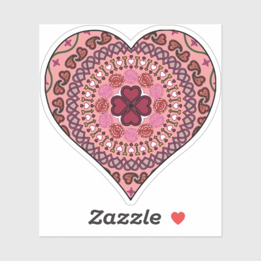 Die Ebenen des Sticker für die Herzkontur (Blatt)