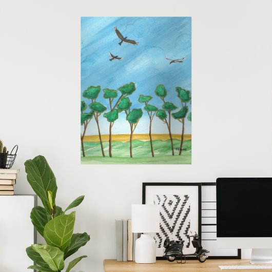 Die Ebenen Poster (Heimbüro)