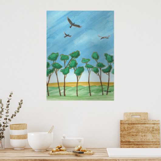 Die Ebenen Poster (Küche)