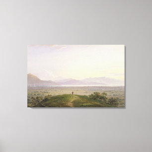Die Ebenen von Marathon, 1834 (Graphit u. w/c mit Leinwanddruck