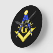 Die echte G-Freimaurerei Runde Wanduhr (Winkel)
