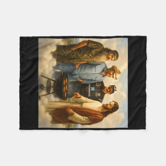 Die echte Gang trifft sich im Himmel Phil Funny Me Fleecedecke (Vorderseite (Horizontal))