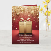 Die echte Geschenk-Gold-Weihnachtsgeschenk-Einladu Karte (Gelbe Blume)