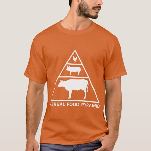 Die echte Lebensmittelpyramide Carnivore Fleischfr T-Shirt (Vorderseite)