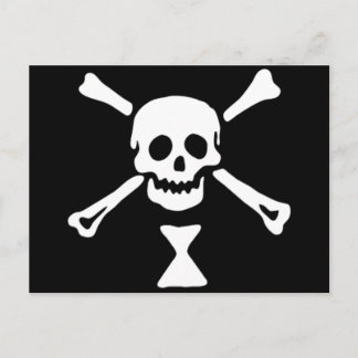 Die echte Piratenflagge von Emanuel Wynne Postkarte