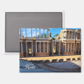 Die echte Spanien Merida Postkarte Magnet (Vorderseite/Rückseite)