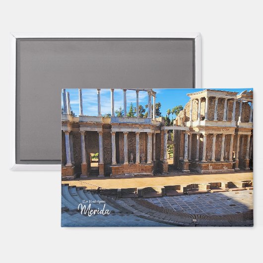 Die echte Spanien Merida Postkarte Magnet (Vorderseite/Rückseite)