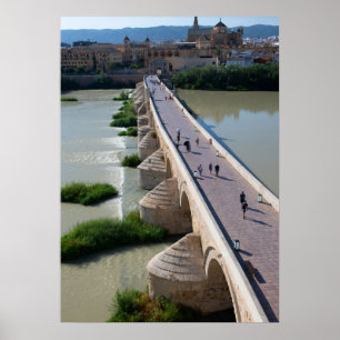 Die echte Spanisch-römische Cordoba-Brücke Poster