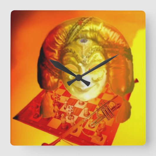 Die echte Wall-Uhr Quadratische Wanduhr (Vorderseite)