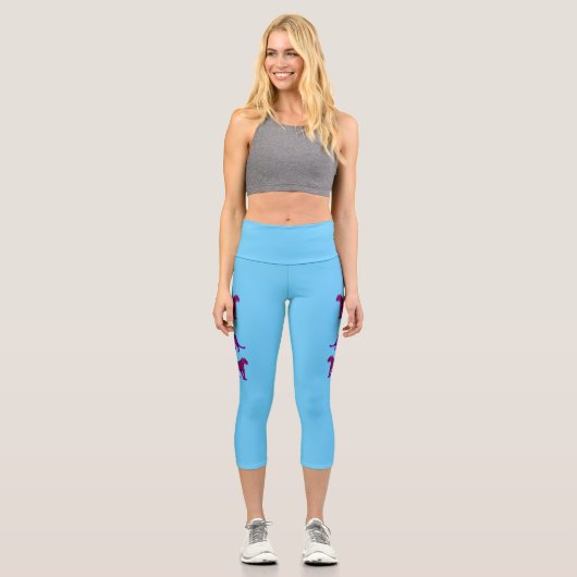 Die echten Magenta-Panthers Capri Leggings (Vorderseite)