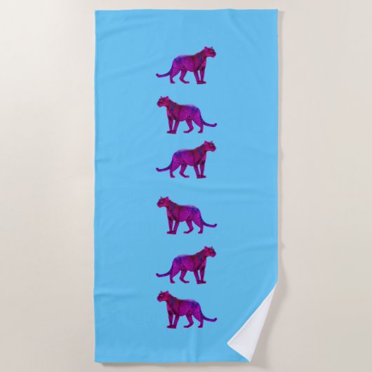 Die echten Magenta-Panthers Strandtuch (Vorderseite)