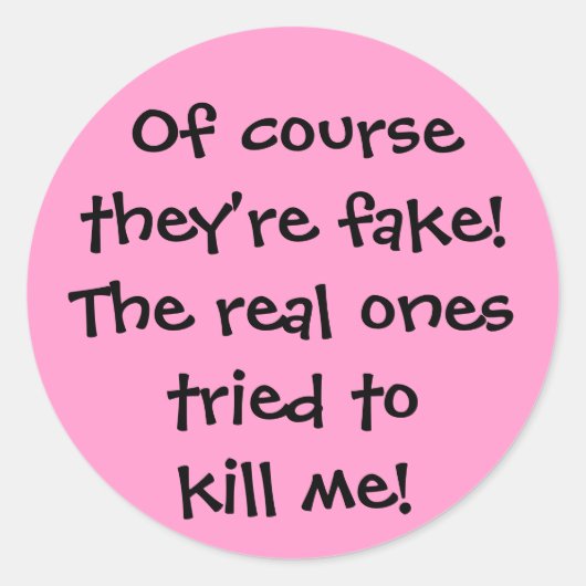 Die echten "Sticker" Runder Aufkleber (Vorderseite)