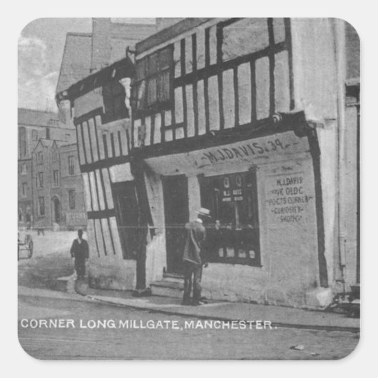 Die Ecke des Dichters Quadratischer Aufkleber (Vorderseite)