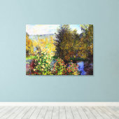 Die Ecke des Gartens von Montgeron Leinwanddruck (Insitu (Holzboden))