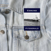 Die Edmund Fitzgerald auf dem St. Clair River Button (Insitu)