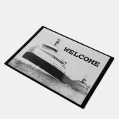 Die Edmund Fitzgerald auf dem St. Clair River Fußmatte (Schrägansicht)