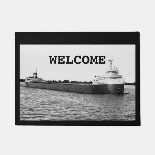 Die Edmund Fitzgerald auf dem St. Clair River Fußmatte (Vorderseite)
