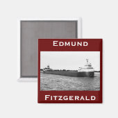 Die Edmund Fitzgerald auf dem St. Clair River Magnet (Vorderseite/Rückseite)