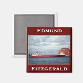 Die Edmund Fitzgerald auf dem St. Clair River Magnet (Vorderseite/Rückseite)