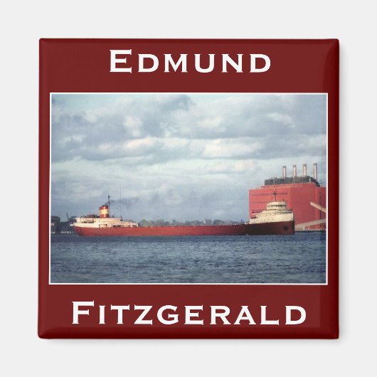 Die Edmund Fitzgerald auf dem St. Clair River Magnet (Vorne)