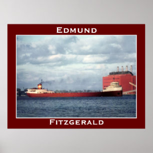 Die Edmund Fitzgerald auf dem St. Clair River Poster