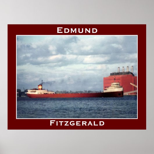 Die Edmund Fitzgerald auf dem St. Clair River Poster (Vorne)