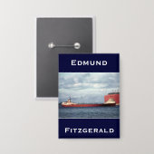 Die Edmund Fitzgerald Button (Vorderseite/Rückseite)