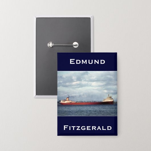 Die Edmund Fitzgerald Button (Vorderseite/Rückseite)