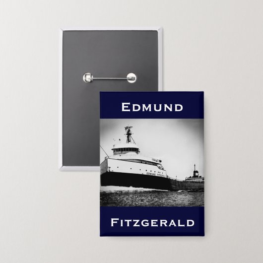 Die Edmund Fitzgerald Button (Vorderseite/Rückseite)