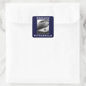 Die Edmund Fitzgerald Quadratischer Aufkleber (Tasche)