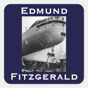 Die Edmund Fitzgerald Quadratischer Aufkleber