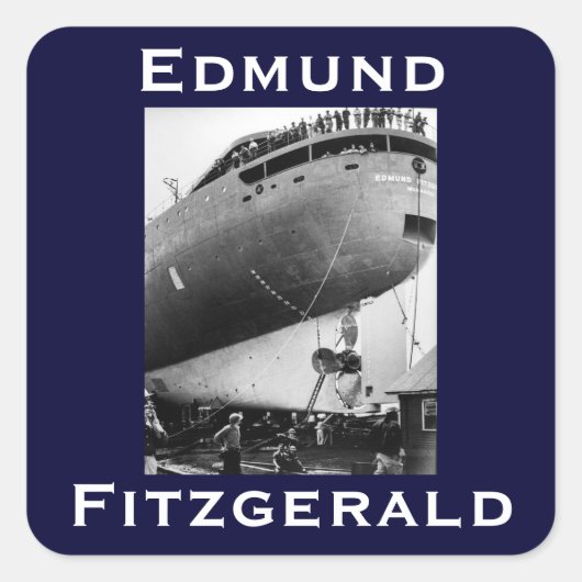 Die Edmund Fitzgerald Quadratischer Aufkleber (Vorderseite)