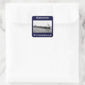 Die Edmund Fitzgerald Quadratischer Aufkleber (Tasche)