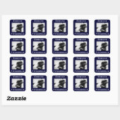 Die Edmund Fitzgerald Quadratischer Aufkleber (Blatt)