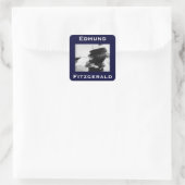 Die Edmund Fitzgerald Quadratischer Aufkleber (Tasche)
