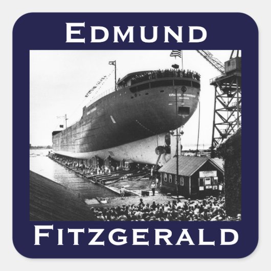 Die Edmund Fitzgerald Quadratischer Aufkleber (Vorderseite)