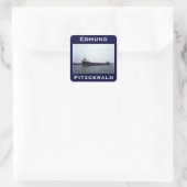 Die Edmund Fitzgerald Quadratischer Aufkleber (Tasche)