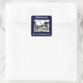 Die Edmund Fitzgerald Quadratischer Aufkleber (Tasche)