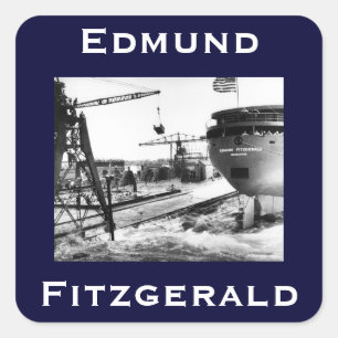 Die Edmund Fitzgerald Quadratischer Aufkleber