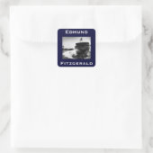 Die Edmund Fitzgerald Quadratischer Aufkleber (Tasche)