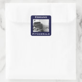 Die Edmund Fitzgerald Quadratischer Aufkleber (Tasche)