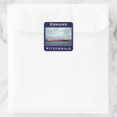 Die Edmund Fitzgerald Quadratischer Aufkleber (Tasche)