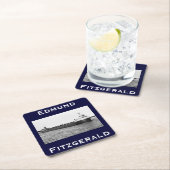 Die Edmund Fitzgerald Rechteckiger Pappuntersetzer (Vor Ort)