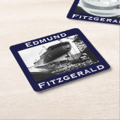Die Edmund Fitzgerald Rechteckiger Pappuntersetzer (angewinkelt)