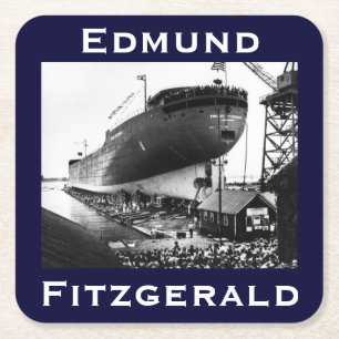 Die Edmund Fitzgerald Rechteckiger Pappuntersetzer