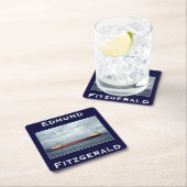Die Edmund Fitzgerald Rechteckiger Pappuntersetzer (Vor Ort)
