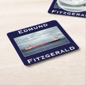 Die Edmund Fitzgerald Rechteckiger Pappuntersetzer (angewinkelt)