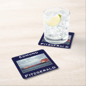 Die Edmund Fitzgerald Rechteckiger Pappuntersetzer (Vor Ort)