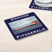 Die Edmund Fitzgerald Rechteckiger Pappuntersetzer (angewinkelt)