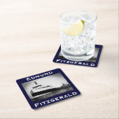 Die Edmund Fitzgerald Rechteckiger Pappuntersetzer (Vor Ort)